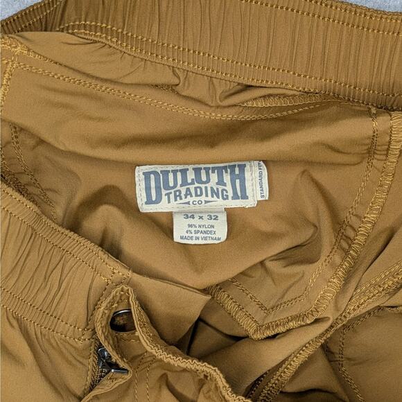 Duluth Trading  Cargo Pants Men 34x32 Beige Standard Fit Nylon Outdoor Hiking - Picture 3 of 10
